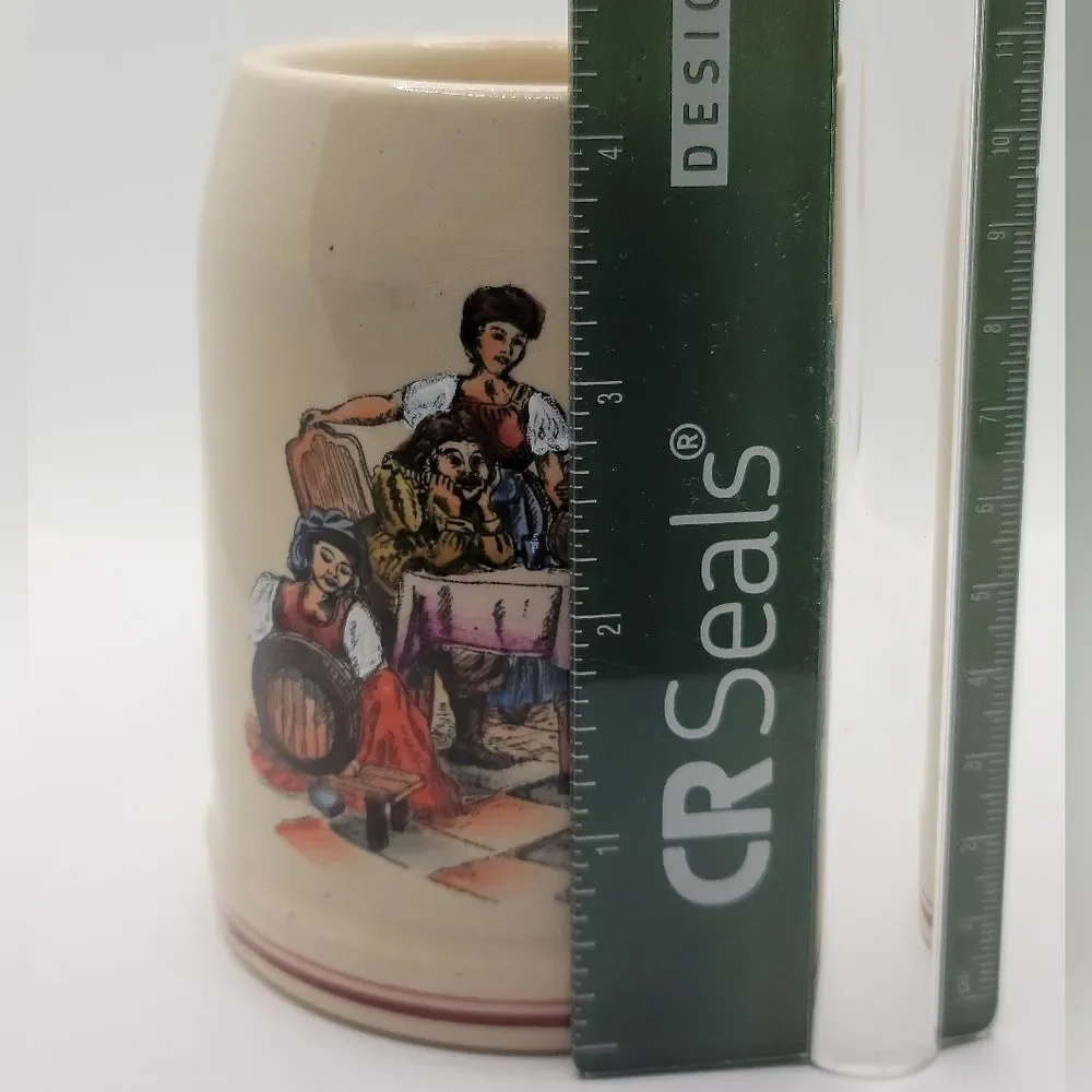 Vtg German Stoneware Beer Stein Pub Drinking Men